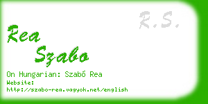 rea szabo business card